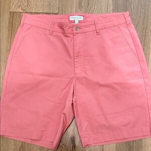 Peter Millar Coral Flat-Front Cotton Shorts